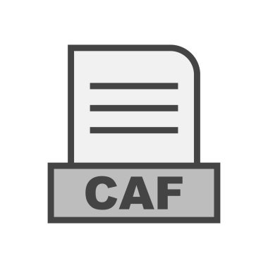 CAF dosyası soyut arkaplanda izole edildi