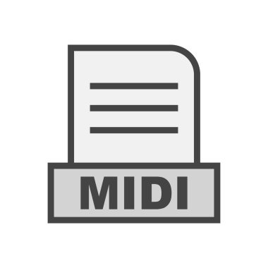 MIDI dosyası soyut arkaplanda izole edildi