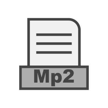  MP2 dosyası soyut arkaplanda izole edildi