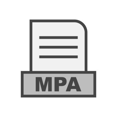 MPA dosyası soyut arkaplanda izole edildi