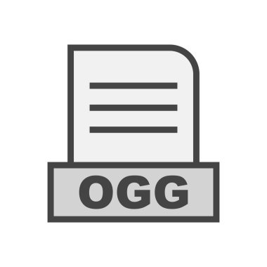 OGG dosyası soyut arkaplanda izole edildi