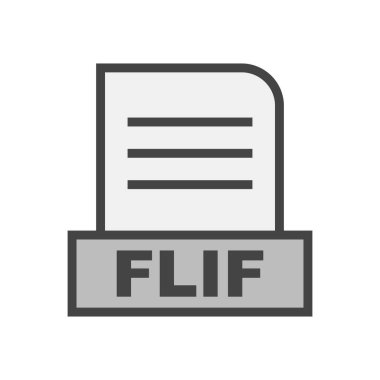 FLIF dosyası soyut Arkaplanda izole edildi