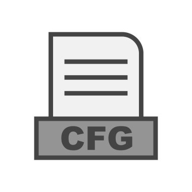 CFG dosyası soyut Arkaplanda izole edildi