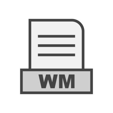 WM dosyası soyut arkaplanda izole edildi