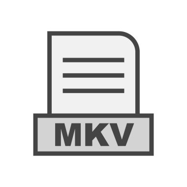 MKV dosyası soyut Arkaplanda izole edildi