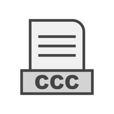 CCC dosyası soyut arkaplanda izole edildi