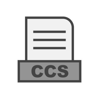 CCS dosyası soyut arkaplanda izole edildi 