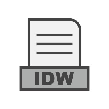 IDW dosyası soyut arkaplanda izole edildi 