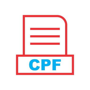 CPF dosyası soyut Arkaplanda izole edildi 