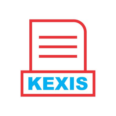 KEXIS dosyası Soyut Arkaplanda İzole Edildi