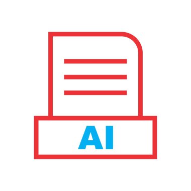 Yapay zeka dosyası soyut arkaplanda izole edildi