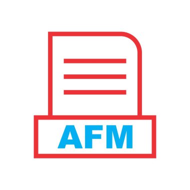 AFM dosyası soyut arkaplanda izole edildi