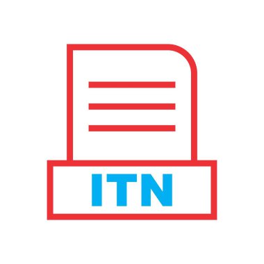 ITN dosyası soyut arkaplanda izole edildi