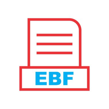 EBF dosyası soyut Arkaplanda izole edildi