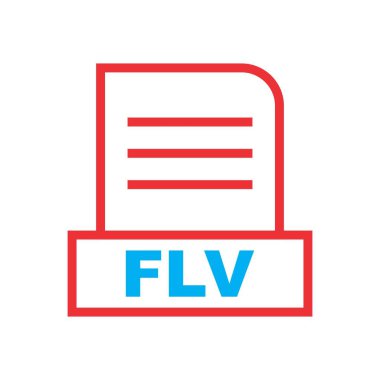 FLV dosyası soyut arkaplanda izole edildi