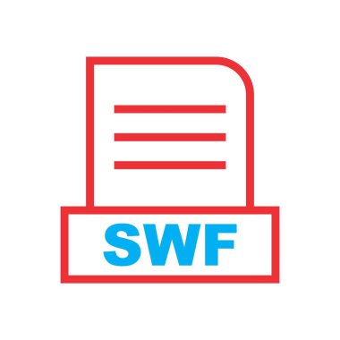SWF dosyası soyut arkaplanda izole edildi 