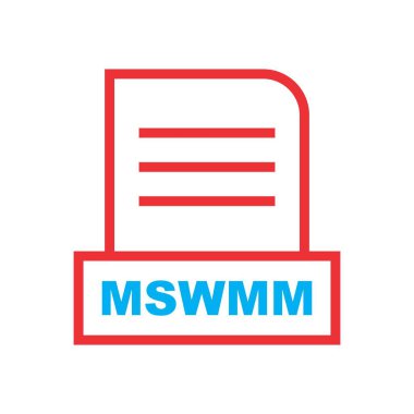  MSWMM dosyası soyut Arkaplanda izole edildi