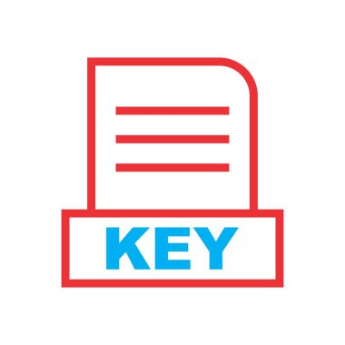 KEY dosyası soyut arkaplanda izole edildi
