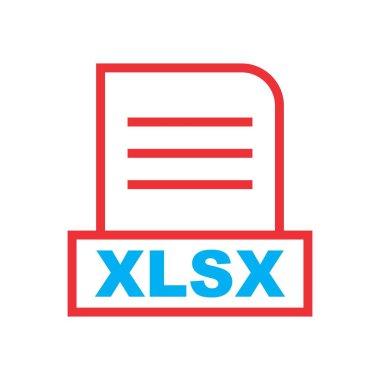 XLSX dosyası soyut Arkaplanda izole edildi