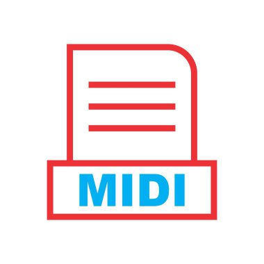 MIDI dosyası soyut arkaplanda izole edildi