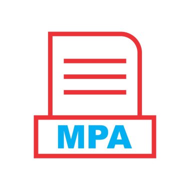 MPA dosyası soyut arkaplanda izole edildi