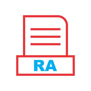 RA dosyası soyut arkaplanda izole edildi