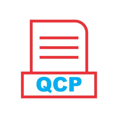 QCP dosyası soyut arkaplanda izole edildi