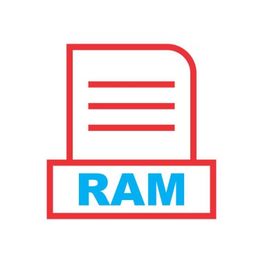 Soyut Arkaplanda RAM dosyası izole edildi