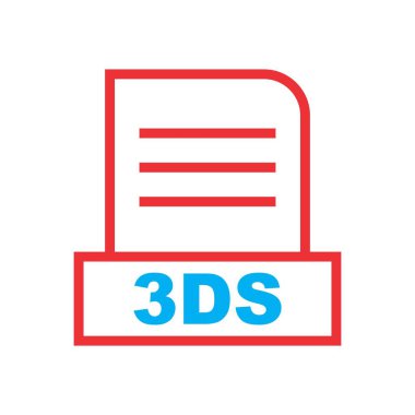 3DS dosyası soyut arkaplanda izole edildi