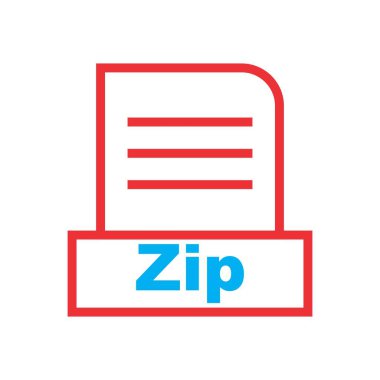 Zip dosyası soyut arkaplanda izole edildi 