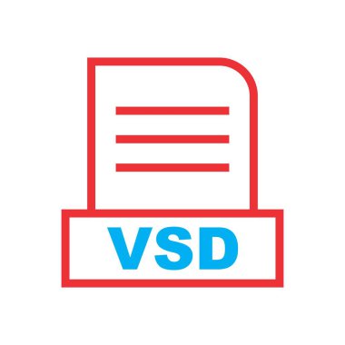 VSD dosyası soyut arkaplanda izole edildi