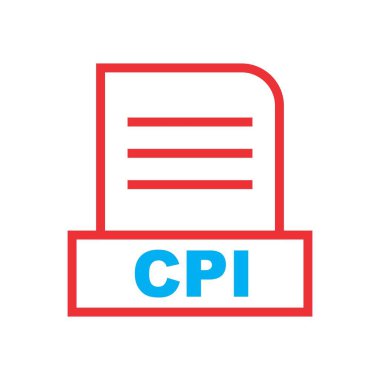 CPI dosyası soyut Arkaplanda izole edildi