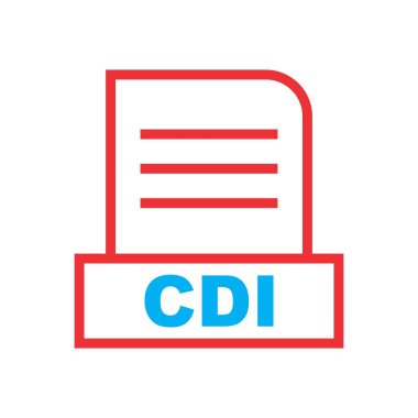 CDI dosyası soyut arkaplanda izole edildi