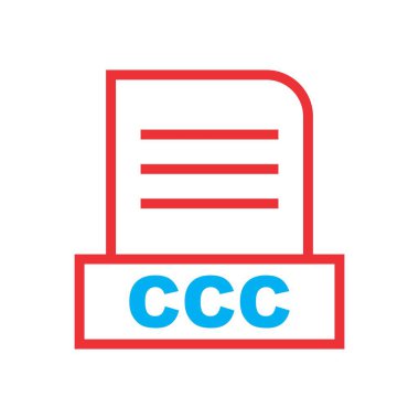 CCC dosyası soyut arkaplanda izole edildi