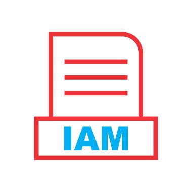 IAM dosyası soyut arkaplanda izole edildi