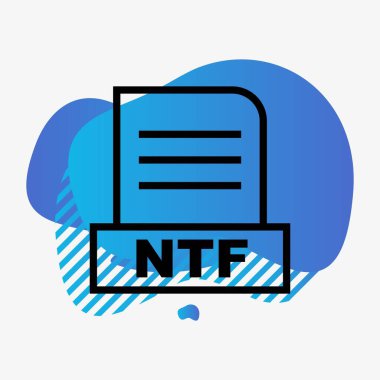 NTF dosyası soyut arkaplanda izole edildi