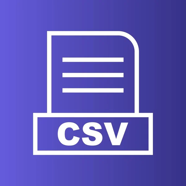 File Csv Isolato Sfondo Astratto — Foto Stock