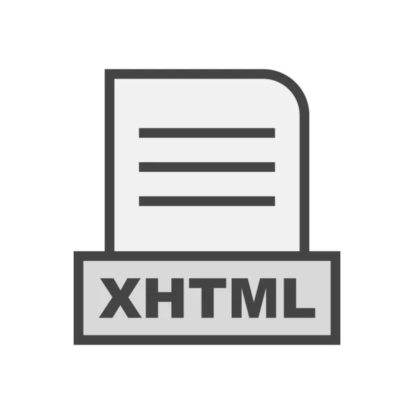 Xhtml Datei Isoliert Auf Abstraktem Hintergrund — Stockfoto