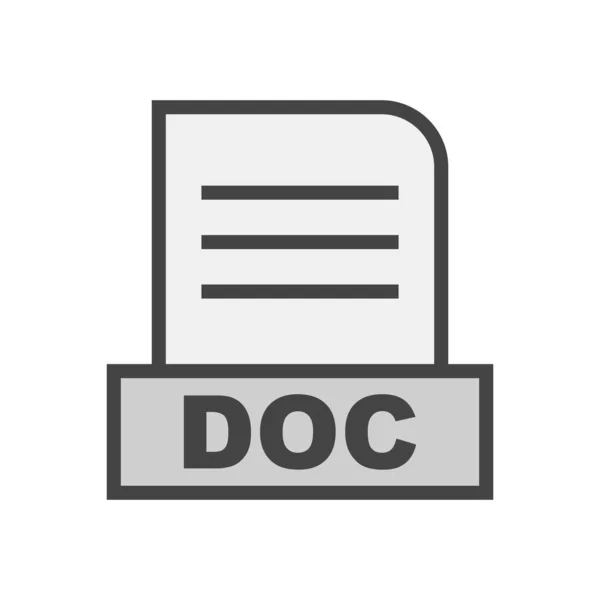 File Doc Isolato Sfondo Astratto — Foto Stock