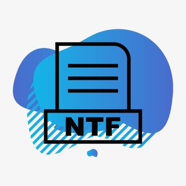 NTF dosyası soyut arkaplanda izole edildi