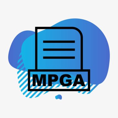 MPGA dosyası soyut arkaplanda izole edildi