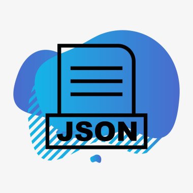 JSON dosyası soyut arkaplanda izole edildi