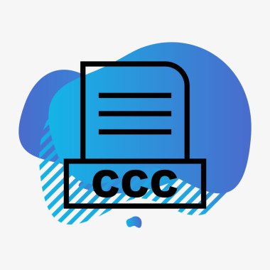 CCC dosyası soyut arkaplanda izole edildi