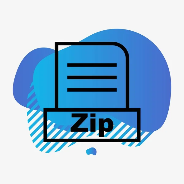 概要の背景に隔離されたZipファイル — ストック写真