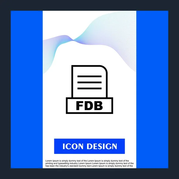 Fdb File Isolated Abstract Background — Stock Photo, Image