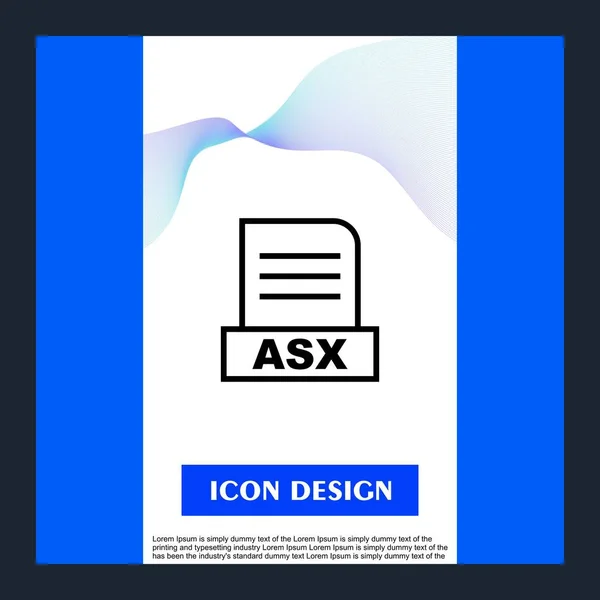 Asx Datei Isoliert Auf Abstraktem Hintergrund — Stockfoto