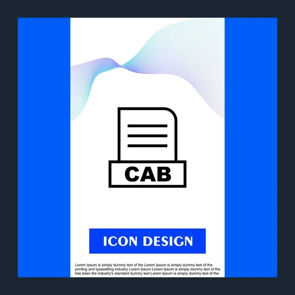 Cab Datei Isoliert Auf Abstraktem Hintergrund — Stockfoto