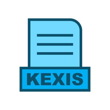 KEXIS dosyası Soyut Arkaplanda İzole Edildi