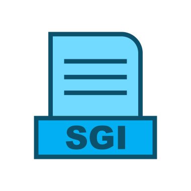 SGI dosyası soyut arkaplanda izole edildi