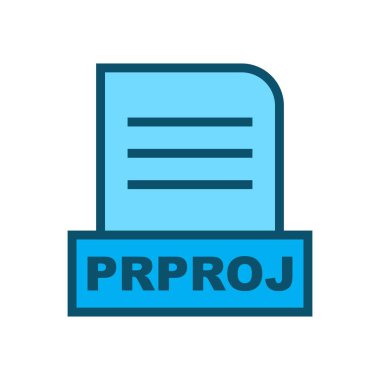 Soyut Arkaplanda PRPROJ dosyası izole edildi